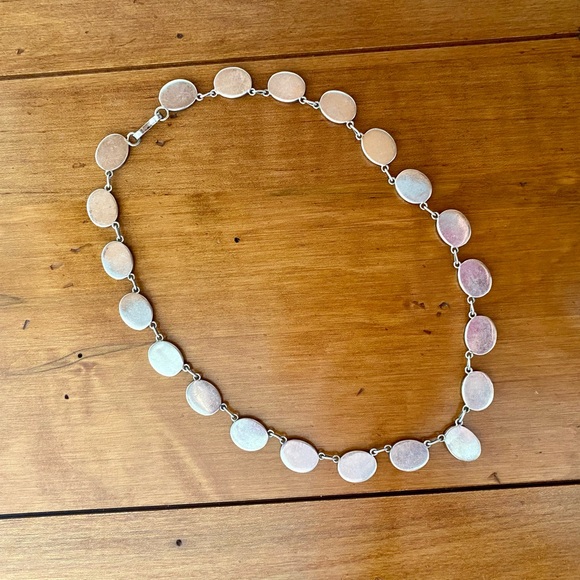 Southwestern Sterling Silver and Malachite Necklace - Picture 4 of 8